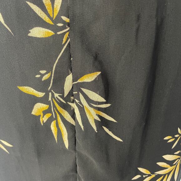 Sleeveless Midi Dress Plus Size 14 16 Black Tan Tropical Palm Sleevless Casual - Picture 10 of 16